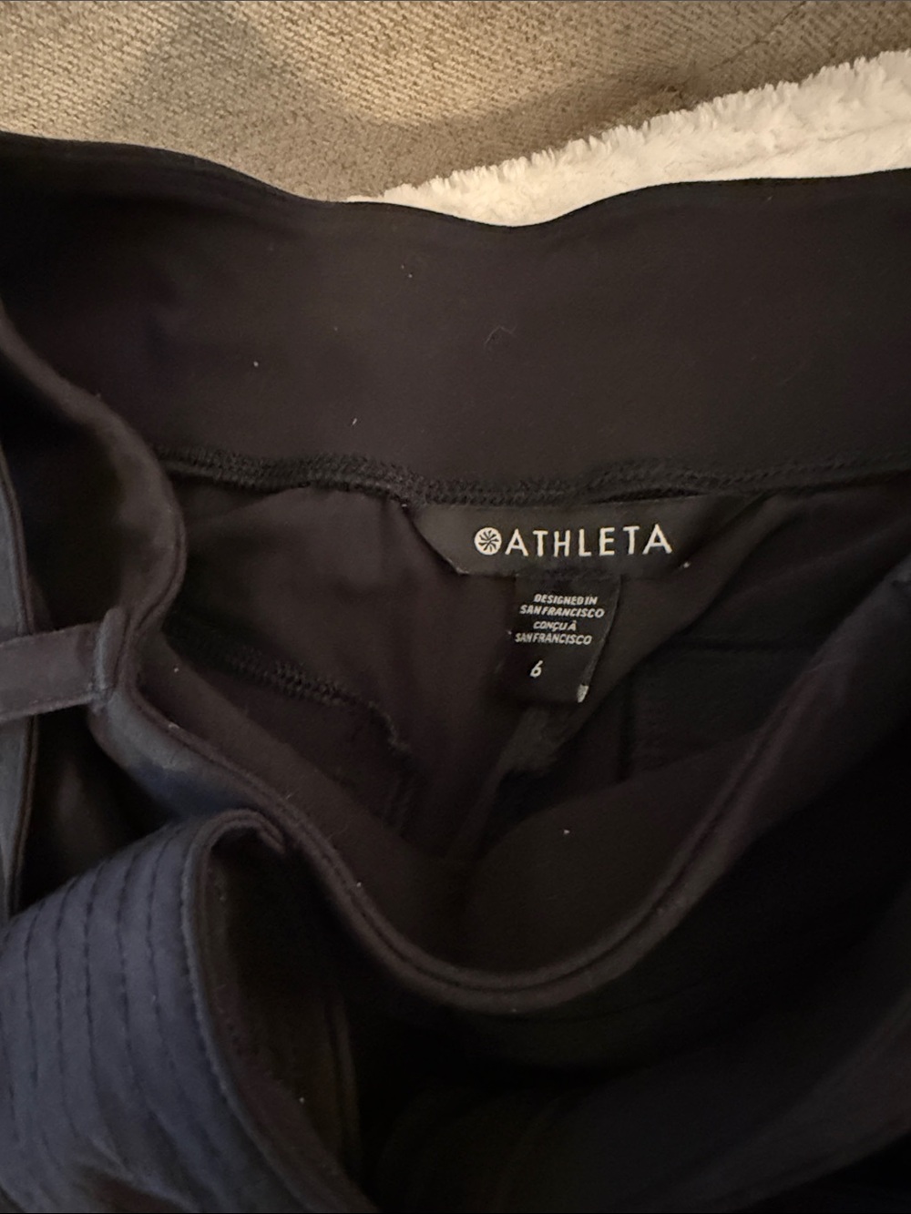 Athleta Black Brooklyn pants with Branded Waistband